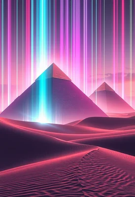 Neon Pyramids Fade