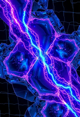 Neon Fractal Cascades