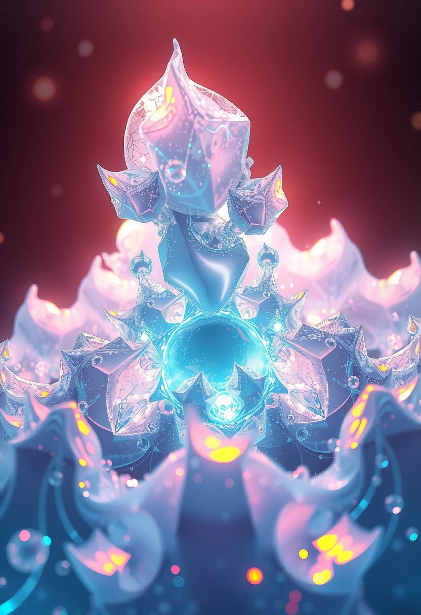 Neon Fractals Rending Reality