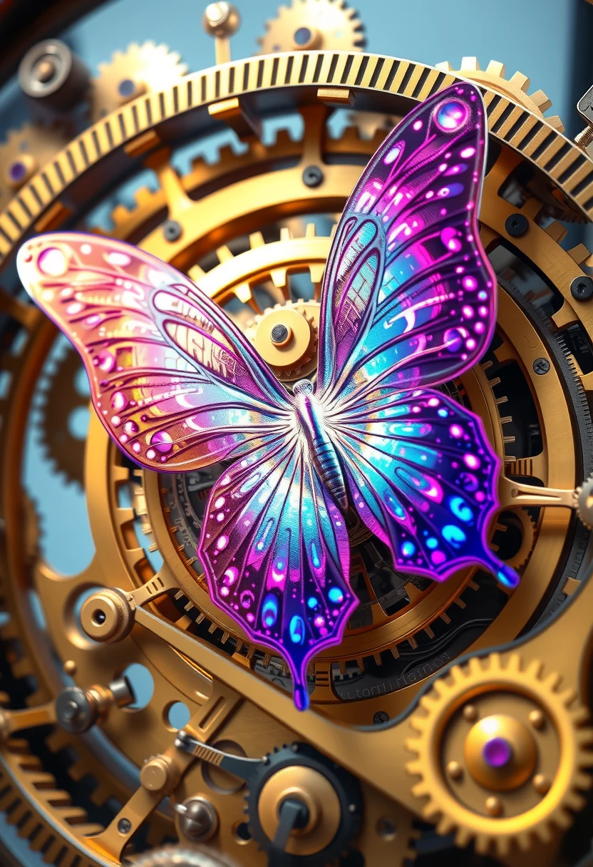 Digital Wings Dissolving Into Infinity