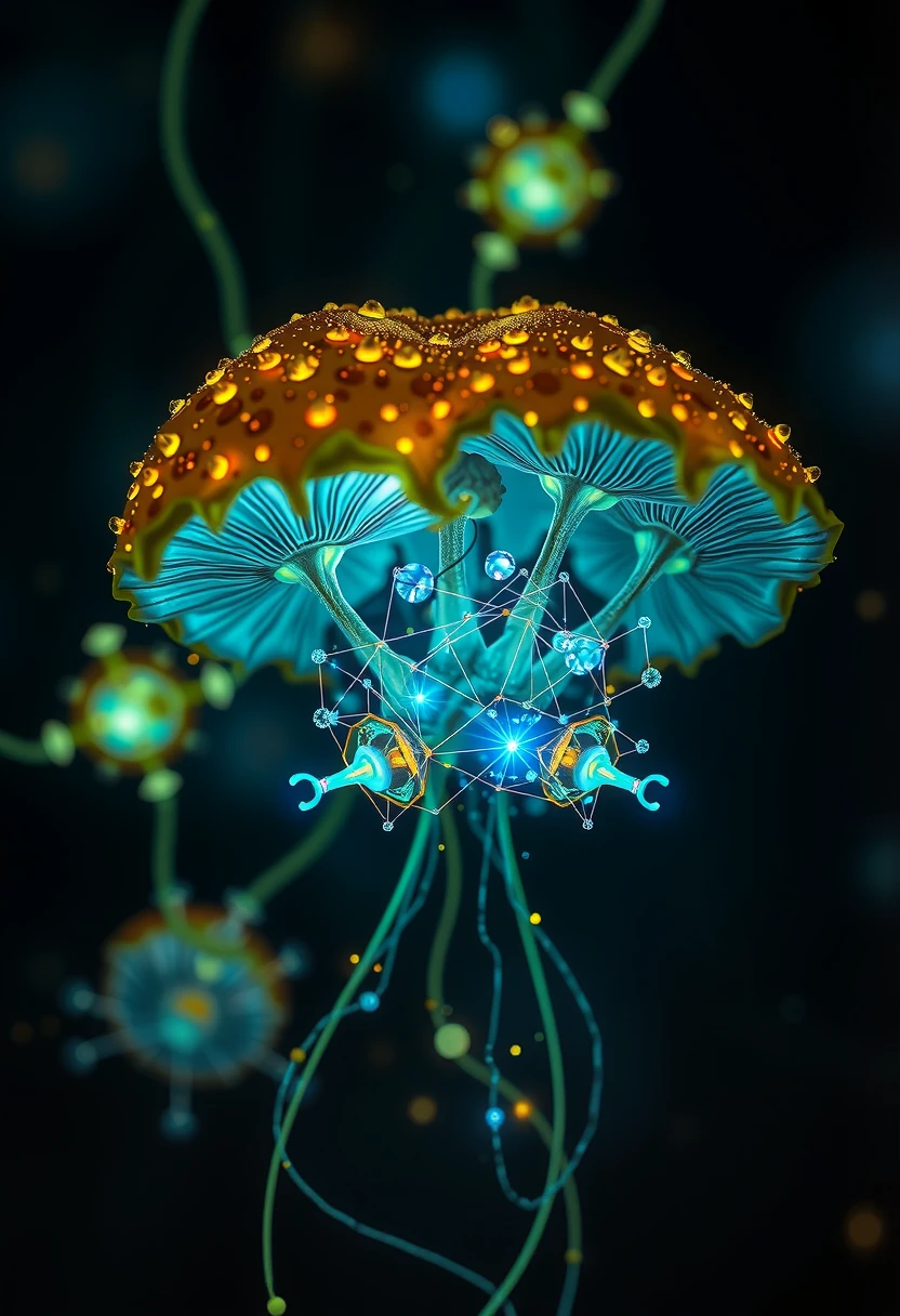 Neon Mycelium Quantum Decay