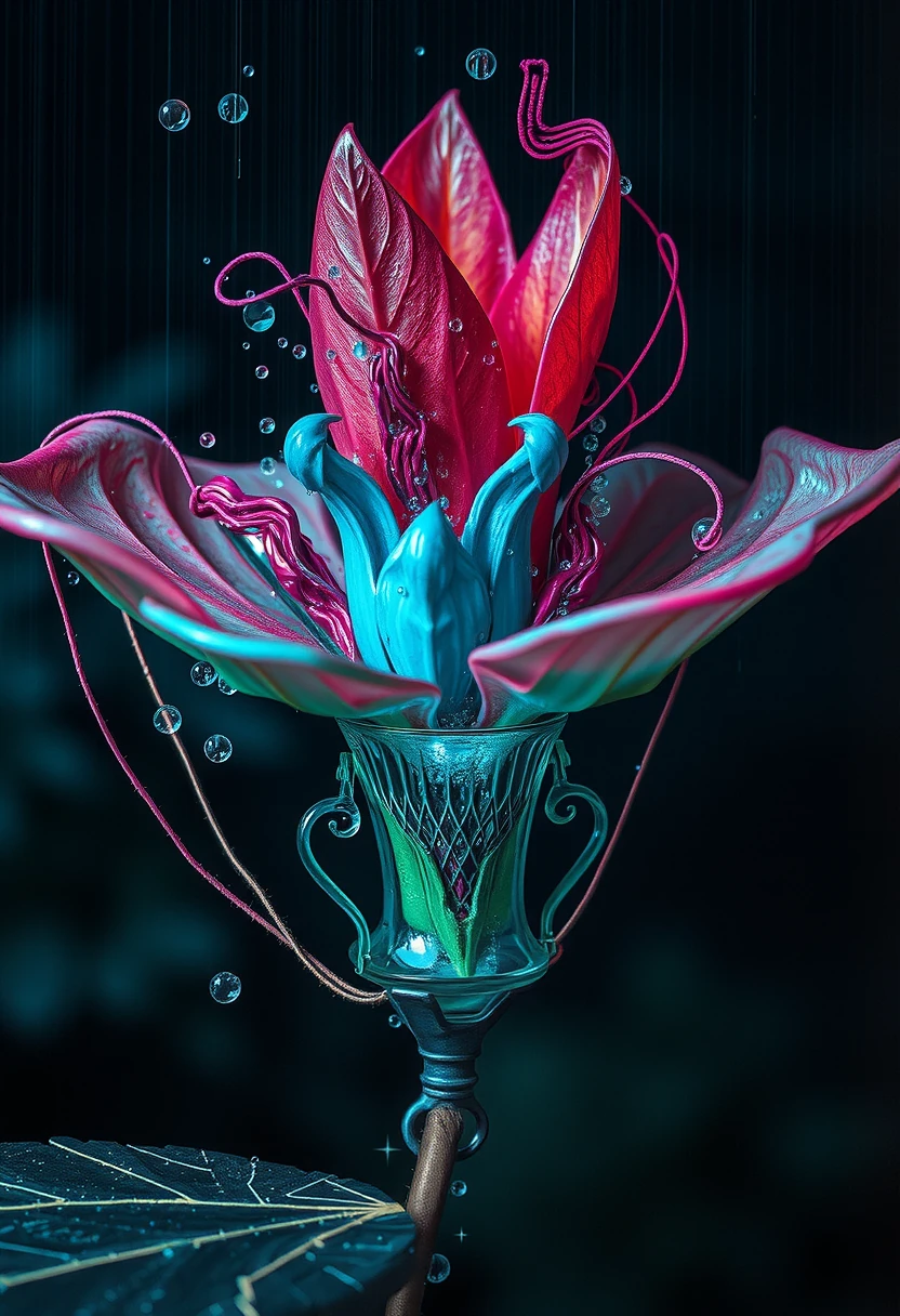 Glitch Petals Folding Gravity
