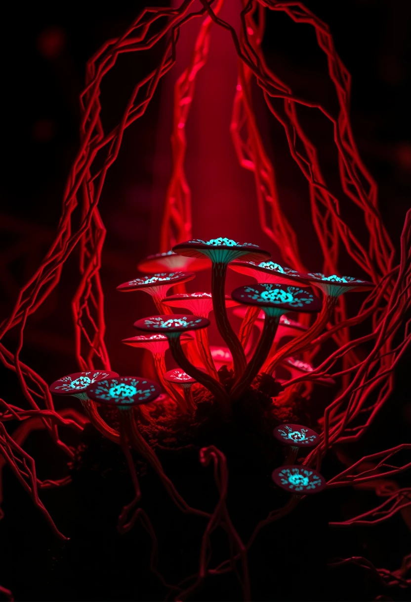 Crimson Pulse of Neural Chaos