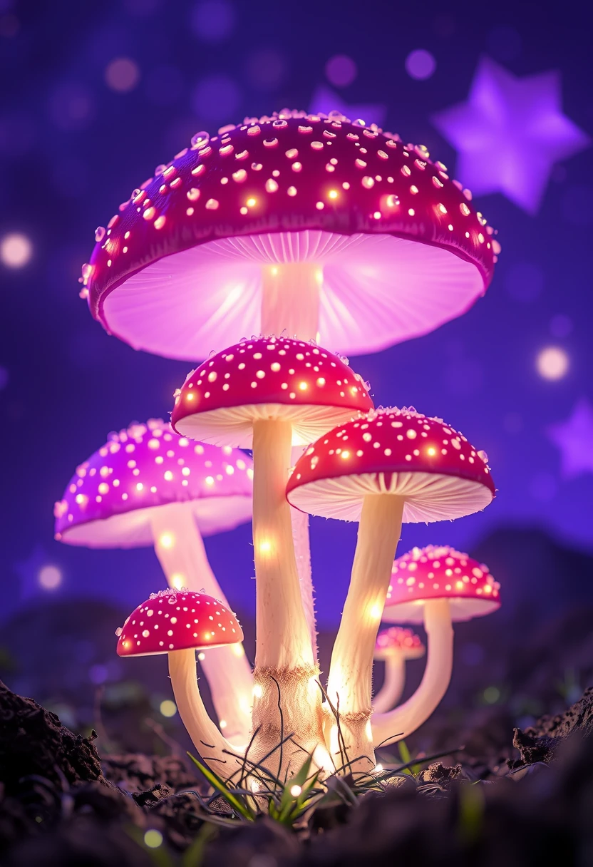 Neon Spores Pulsing Void
