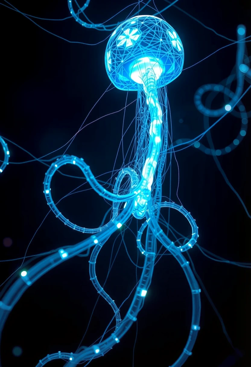 Entangled Bioluminescent Cosmic Threads